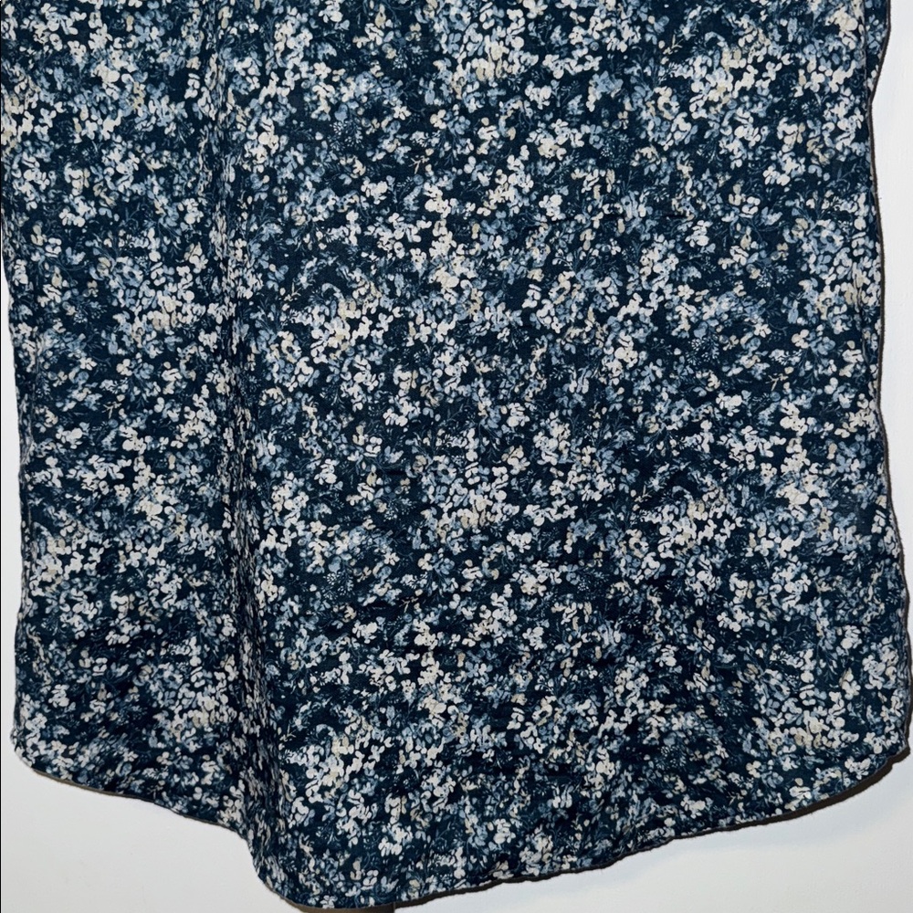 Eddie Bauer Cotton Short Sleeve Button Down Shirt Blue Floral Women’s Small S - Picture 7 of 9
